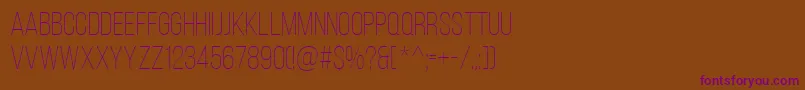 BebasNeueLight Font – Purple Fonts on Brown Background