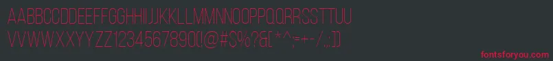 BebasNeueLight Font – Red Fonts on Black Background