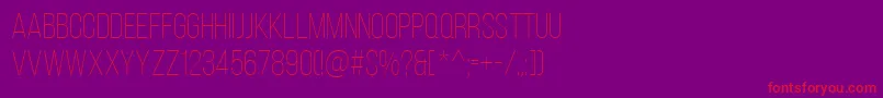 BebasNeueLight-fontti – punaiset fontit violetilla taustalla