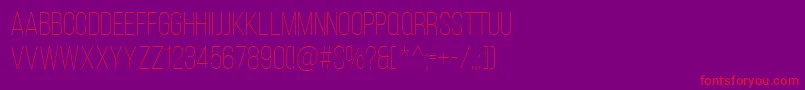 BebasNeueLight Font – Red Fonts on Purple Background