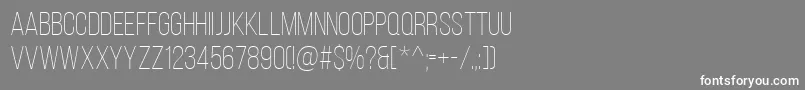 BebasNeueLight Font – White Fonts on Gray Background