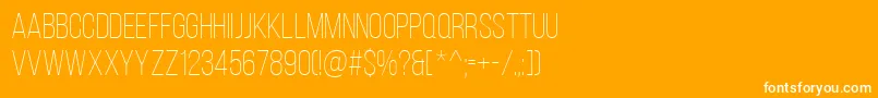 BebasNeueLight Font – White Fonts on Orange Background