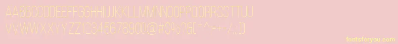 BebasNeueLight Font – Yellow Fonts on Pink Background
