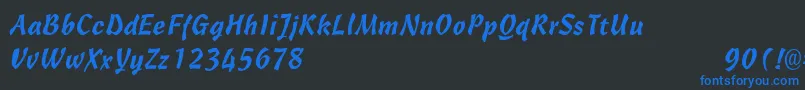 CantineLight Font – Blue Fonts on Black Background