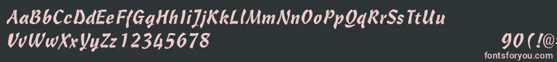 Шрифт CantineLight – розовые шрифты на чёрном фоне