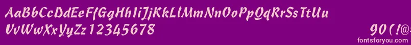 CantineLight Font – Pink Fonts on Purple Background