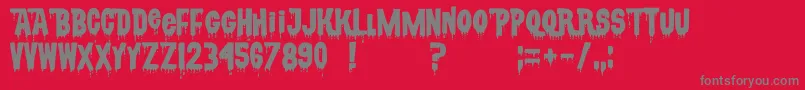 CsnpwdtNfi Font – Gray Fonts on Red Background
