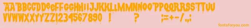 CsnpwdtNfi Font – Orange Fonts on Pink Background