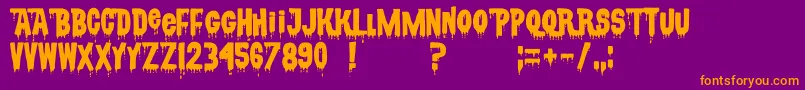 CsnpwdtNfi Font – Orange Fonts on Purple Background