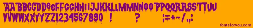 CsnpwdtNfi Font – Purple Fonts on Orange Background