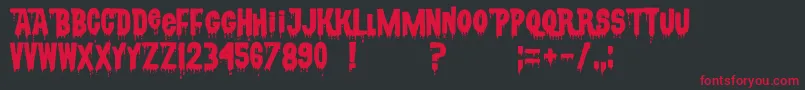 CsnpwdtNfi Font – Red Fonts on Black Background