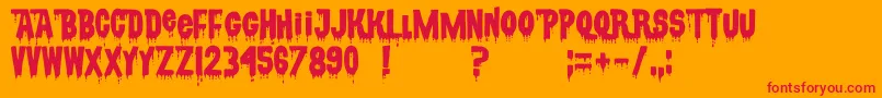 CsnpwdtNfi Font – Red Fonts on Orange Background