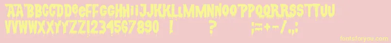 Saiba mais sobre a fonte CsnpwdtNfi Fonte CsnpwdtNfi – fontes amarelas em um fundo rosa