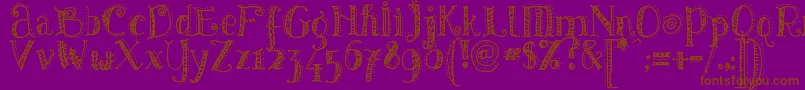 PatternsDots Font – Brown Fonts on Purple Background