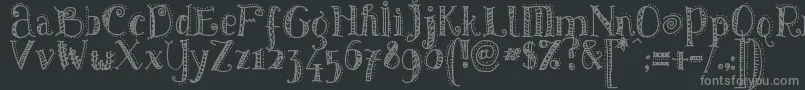 PatternsDots Font – Gray Fonts on Black Background