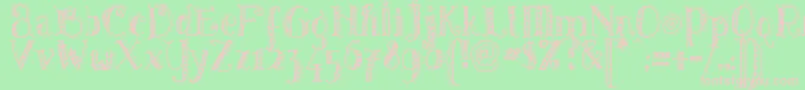 PatternsDots Font – Pink Fonts on Green Background