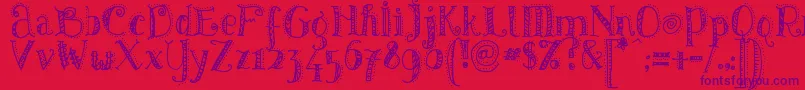 PatternsDots Font – Purple Fonts on Red Background