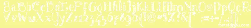 PatternsDots Font – White Fonts on Yellow Background