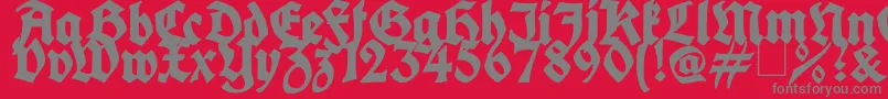KingArthurLegend Font – Gray Fonts on Red Background