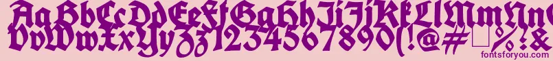 KingArthurLegend Font – Purple Fonts on Pink Background