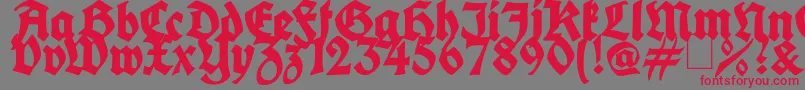 KingArthurLegend Font – Red Fonts on Gray Background