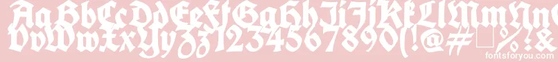 KingArthurLegend Font – White Fonts on Pink Background