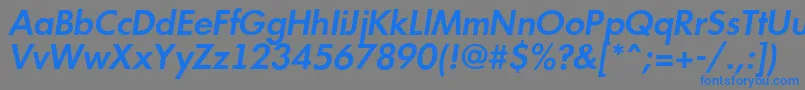 Futur15 Font – Blue Fonts on Gray Background