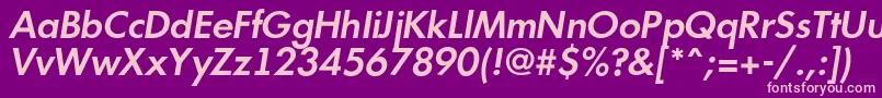 Futur15 Font – Pink Fonts on Purple Background