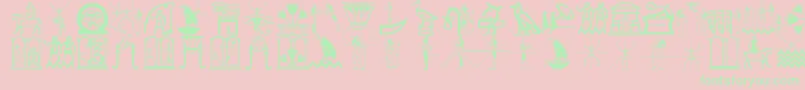 Hellocleopetra Font – Green Fonts on Pink Background