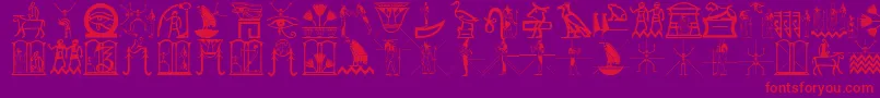 Hellocleopetra Font – Red Fonts on Purple Background
