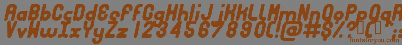 Bubbci Font – Brown Fonts on Gray Background