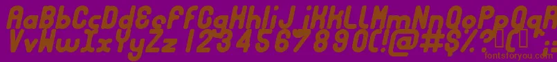 Lisätietoja Bubbci-fontista Bubbci-fontti – ruskeat fontit violetilla taustalla