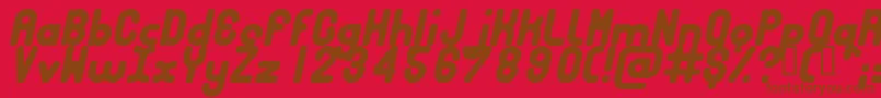 More about Bubbci Font Bubbci Font – Brown Fonts on Red Background