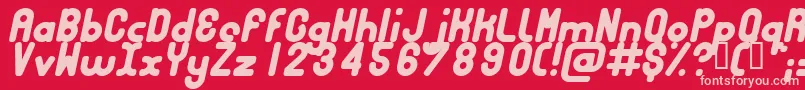 Bubbci Font – Pink Fonts on Red Background