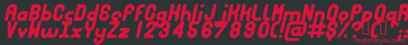 Bubbci Font – Red Fonts on Black Background