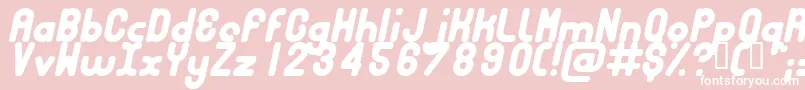 Bubbci Font – White Fonts on Pink Background