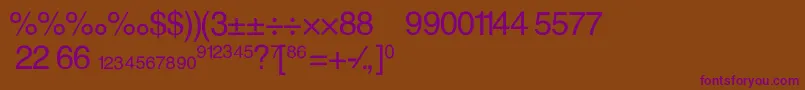 AlexFractionNormal Font – Purple Fonts on Brown Background