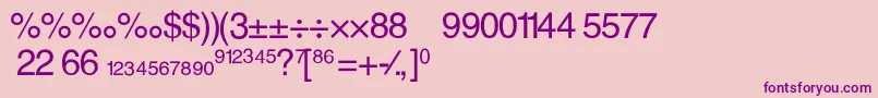 AlexFractionNormal Font – Purple Fonts on Pink Background