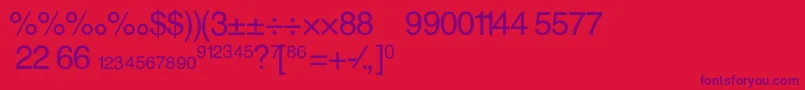 AlexFractionNormal Font – Purple Fonts on Red Background