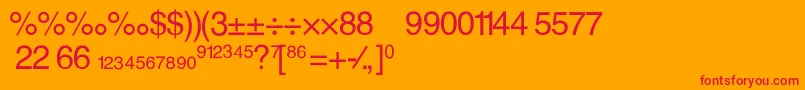 AlexFractionNormal Font – Red Fonts on Orange Background