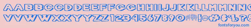 DietDr.Creep Font – Blue Fonts on Pink Background