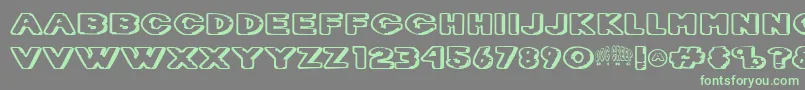 DietDr.Creep Font – Green Fonts on Gray Background