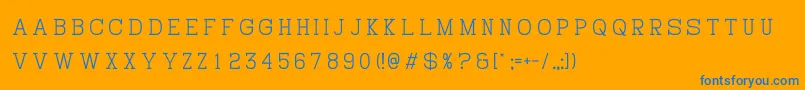 HistryV Font – Blue Fonts on Orange Background