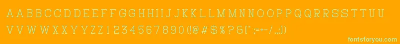 HistryV Font – Green Fonts on Orange Background