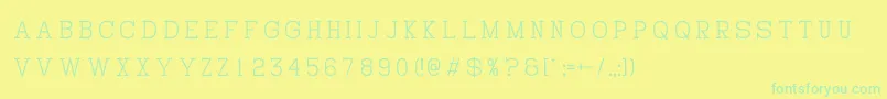 HistryV Font – Green Fonts on Yellow Background