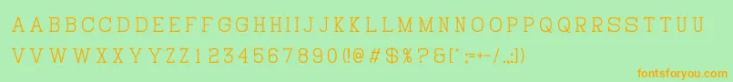 HistryV Font – Orange Fonts on Green Background