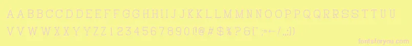 HistryV Font – Pink Fonts on Yellow Background