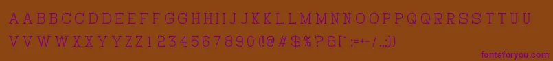 HistryV Font – Purple Fonts on Brown Background