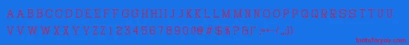 HistryV Font – Red Fonts on Blue Background