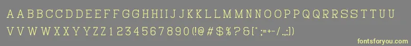 HistryV Font – Yellow Fonts on Gray Background